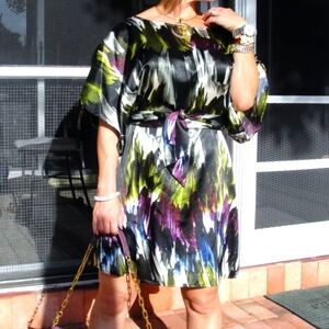 BCBG Vintage Kimono Style Dress Size Small